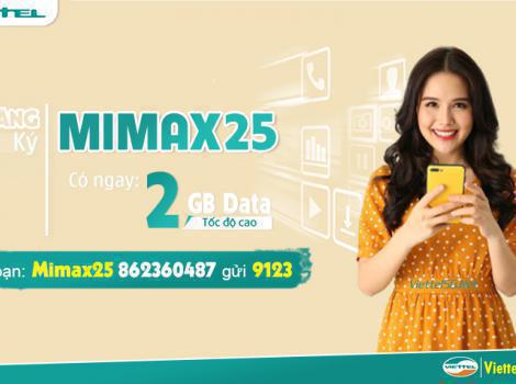 Đăng ký gói 4G Viettel 1 Tháng 25k ưu đãi 2023