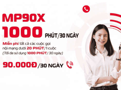 Đăng Ký Gói Gọi Nội Mạng Viettel 90K | MP90X HN4 Gửi 290