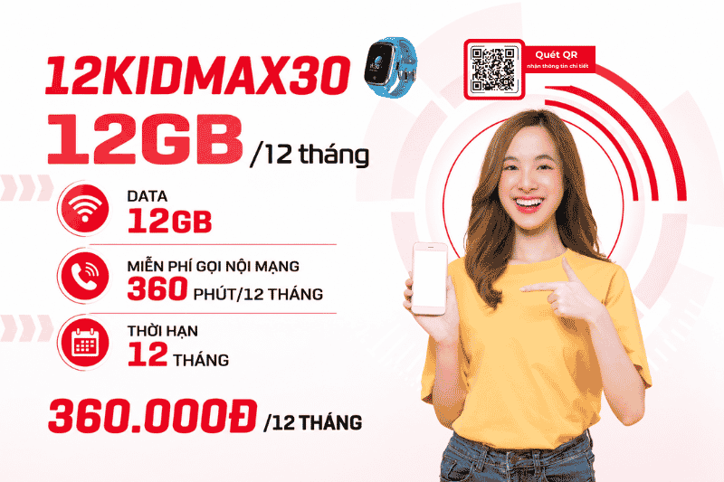 Gói 12KIDMAX30 Viettel