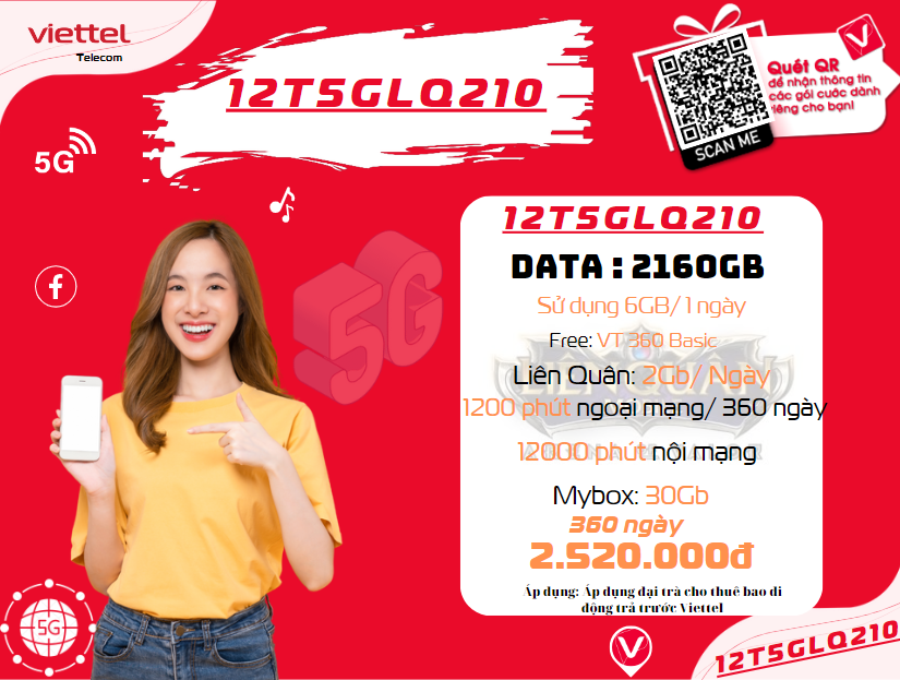 Gói 12T5GLQ210 của Viettel