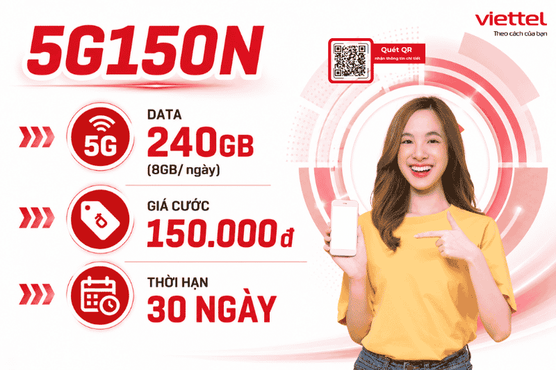 Gói 5G150N Viettel