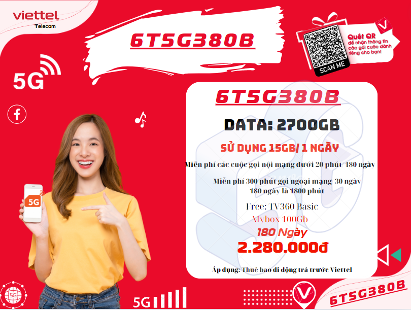 Gói 6T5G380B của Viettel