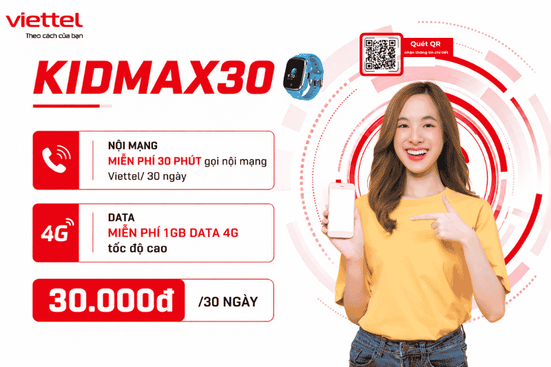 Gói KIDMAX30 Viettel