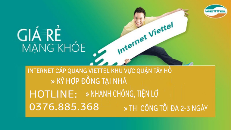 Lắp đặt internet cáp quang Viettel Tây Hồ