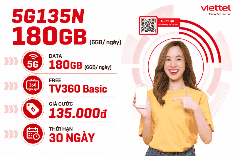 Gói 5G135N Viettel