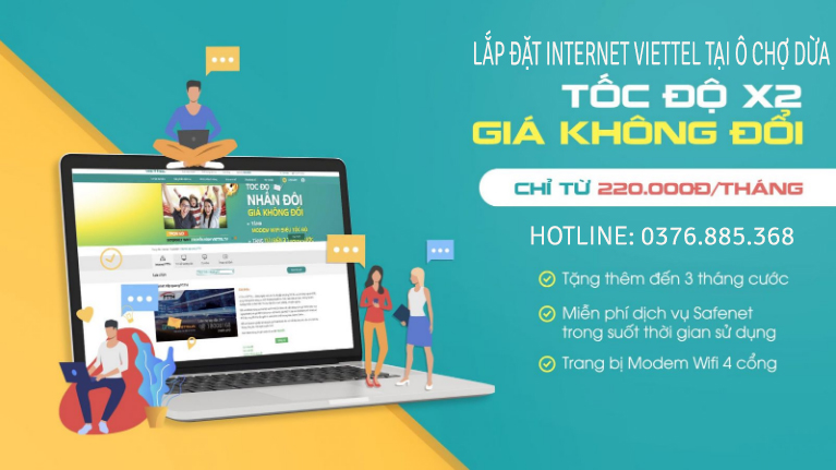 Lắp đặt internet Viettel tại Ô Chợ Dừa