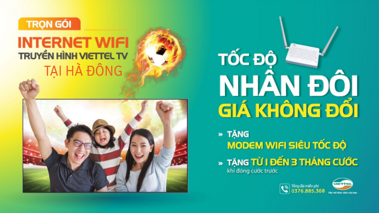 Lắp đặt internet cáp quang Viettel Hà Đông