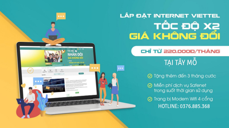 Lắp đặt internet và truyền hình Viettel tại Tây Mỗ