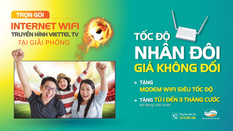 Lắp đặt mạng Viettel tại khu vực Giải Phóng