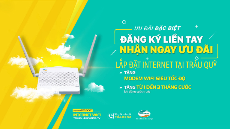 Lắp đặt wifi internet Viettel tại Trâu Quỳ