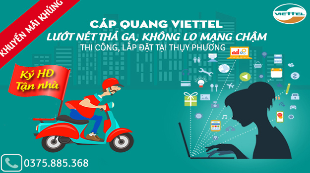Lắp internet Viettel tại Thụy Phương