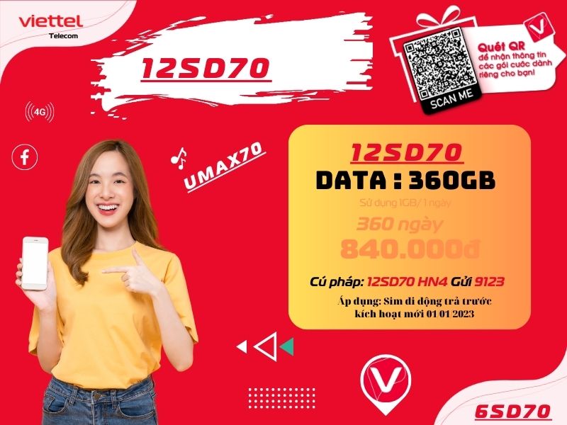 Gói 12SD70 của Viettel