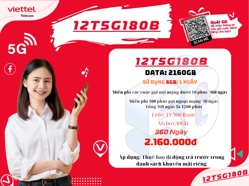 Gói 12T5G180B của Viettel
