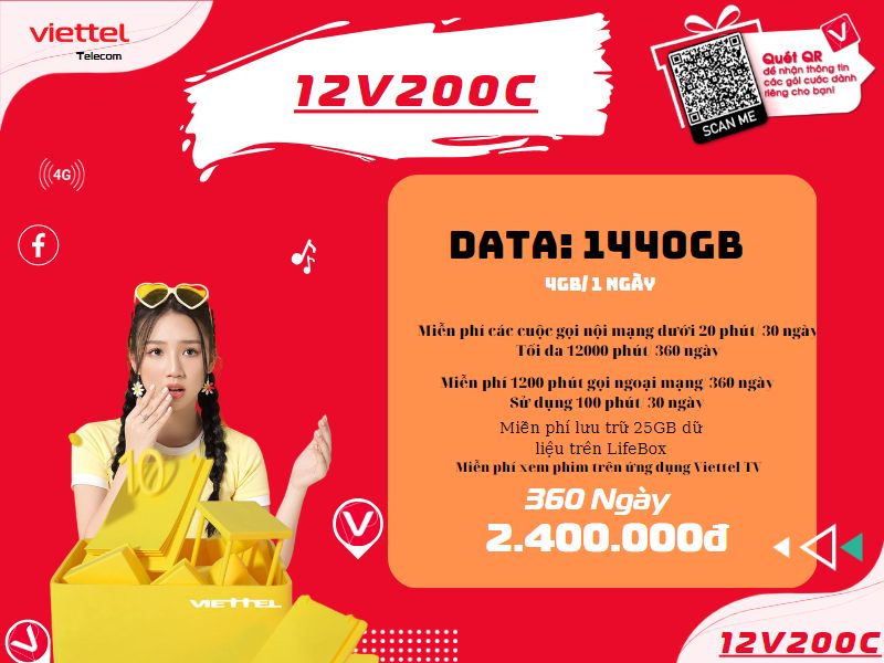 Gói 12V200C Viettel