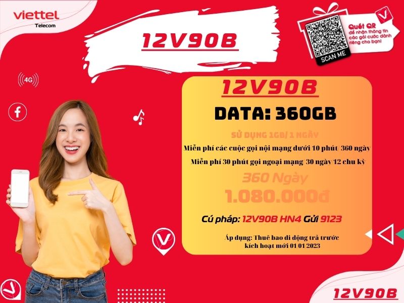 Gói 12V90B Viettel