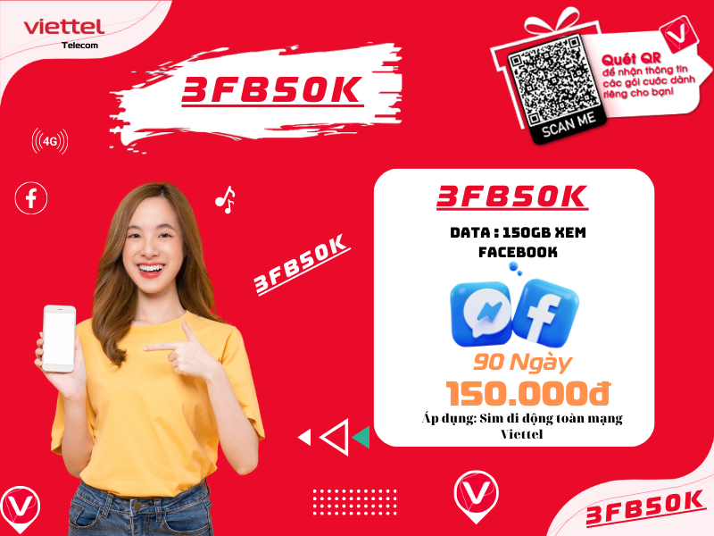 Gói 3FB50K Viettel