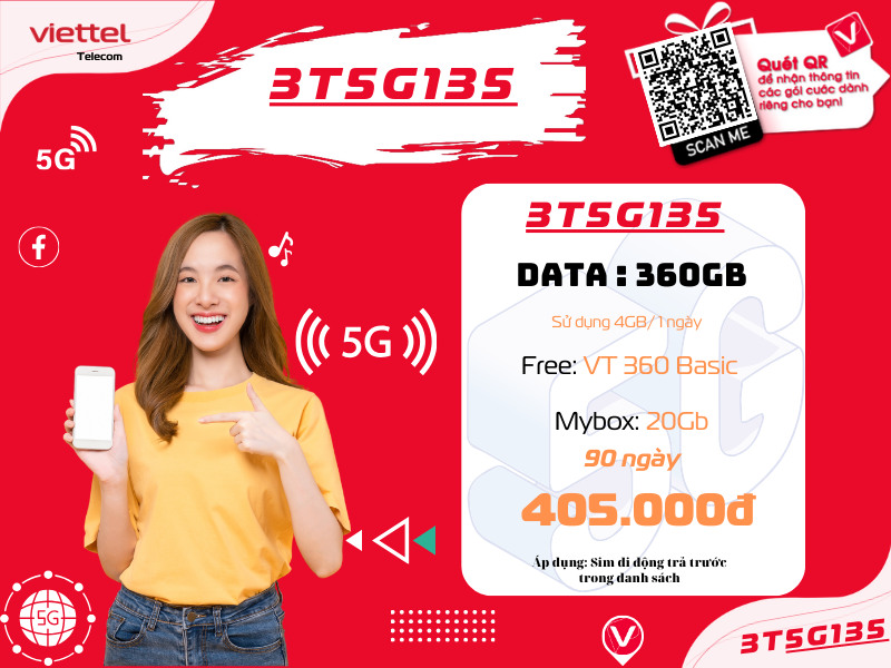 Gói 3T5G135 Viettel