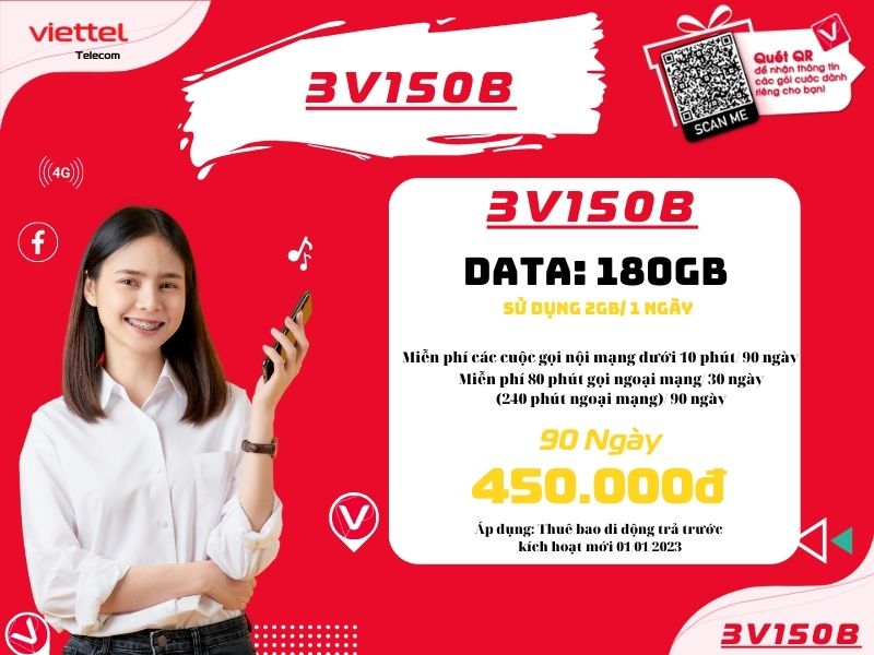 Gói 3V150B của Viettel