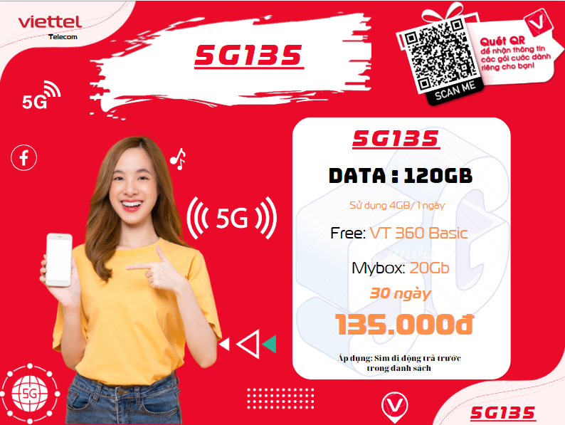Gói 5G135 Viettel
