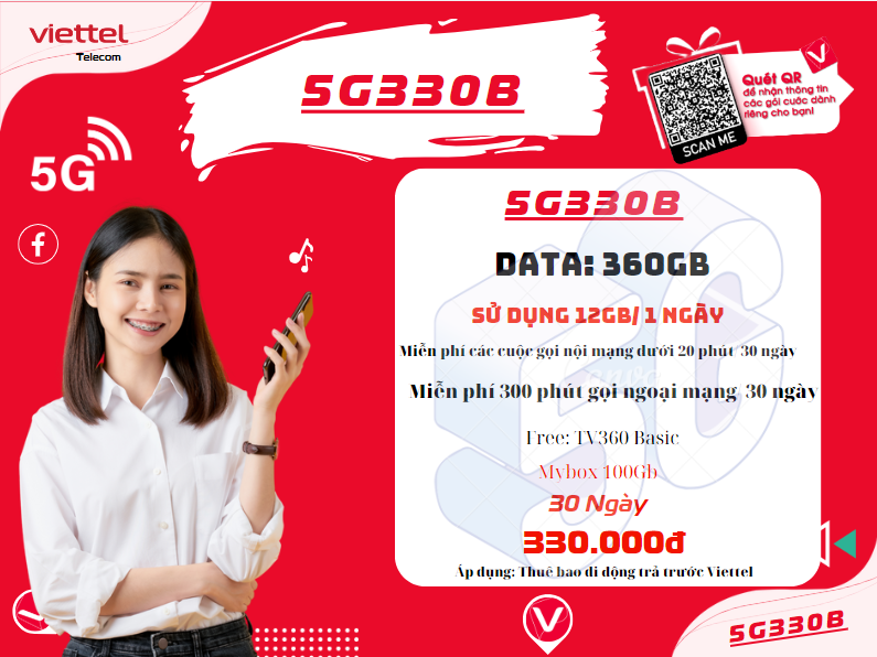 Gói 5G330B Viettel