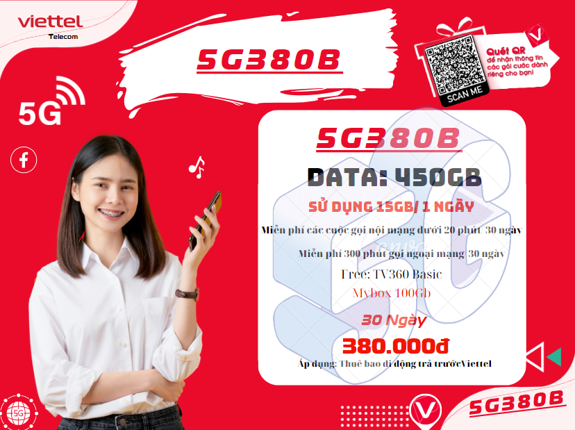 Gói 5G380B Viettel