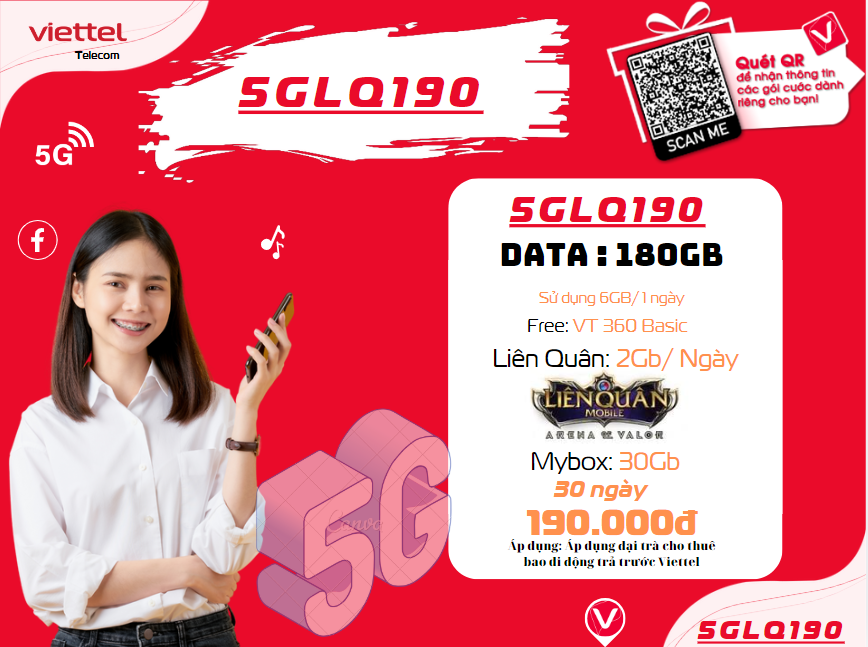 Gói 5GLQ190 Viettel