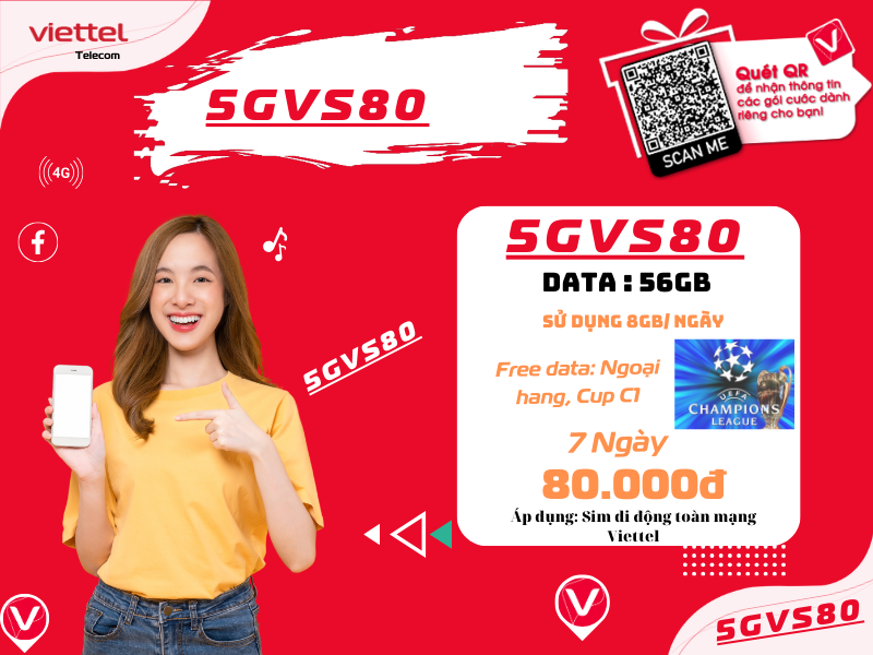 Gói 5GVS80 Viettel