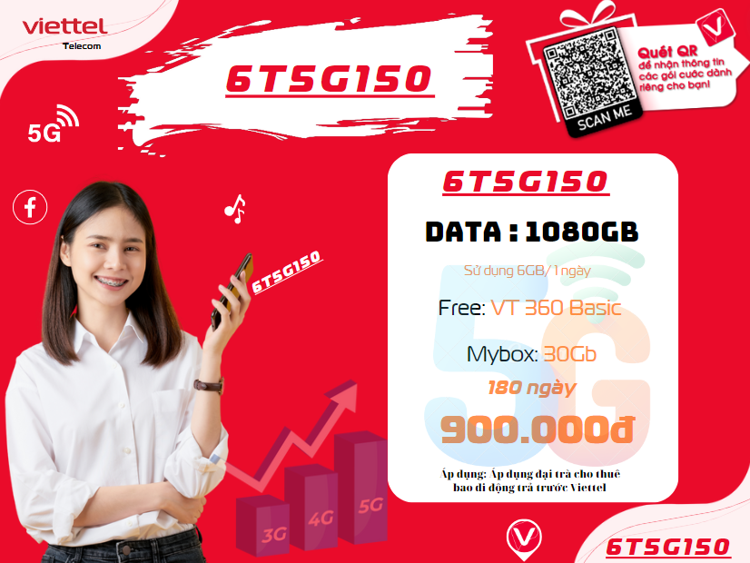 Gói 6T5G150 của Viettel