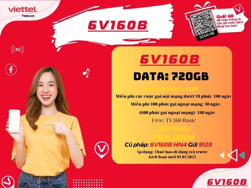 Gói 6V160B của Viettel