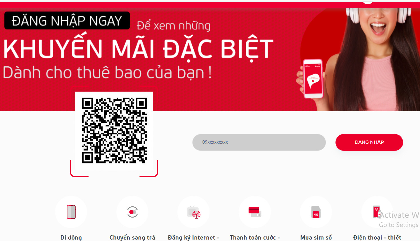 Đăng ký 4G Viettel trên máy tính