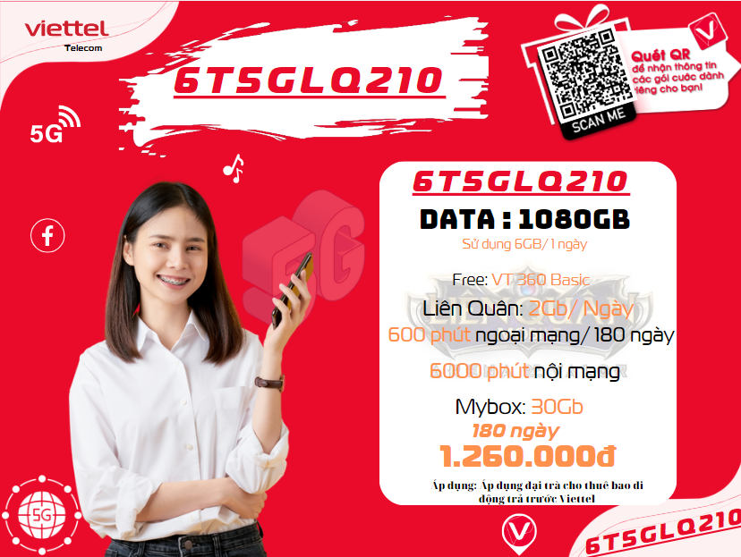 Gói 6T5GLQ210 của Viettel