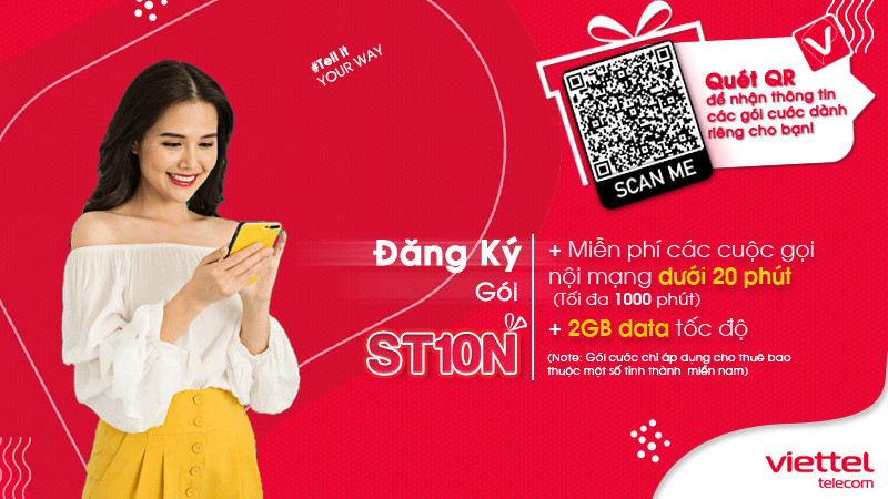 Gói cước ST10N của Viettel