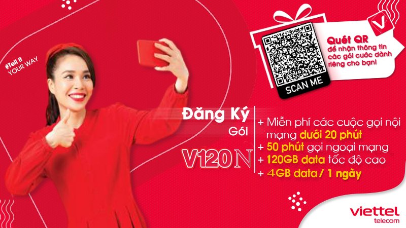 Gói cước V120N của Viettel 2021