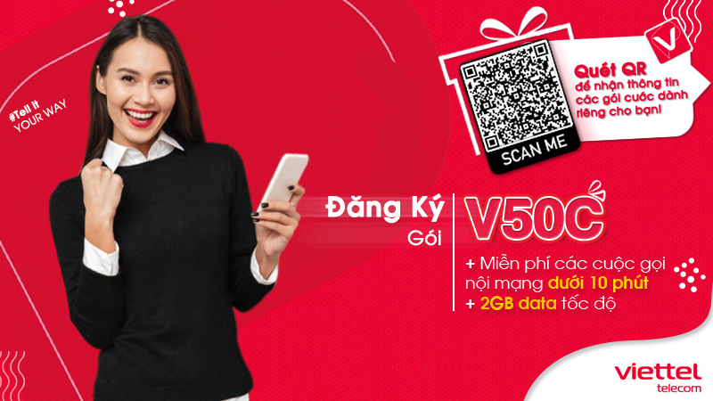 Gói cước V50C của Viettel