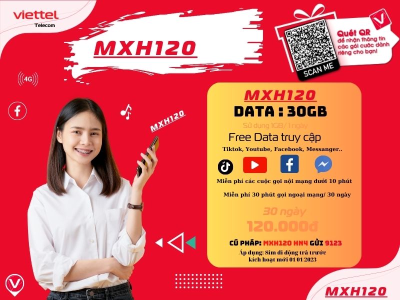 Gói MXH120 Viettel