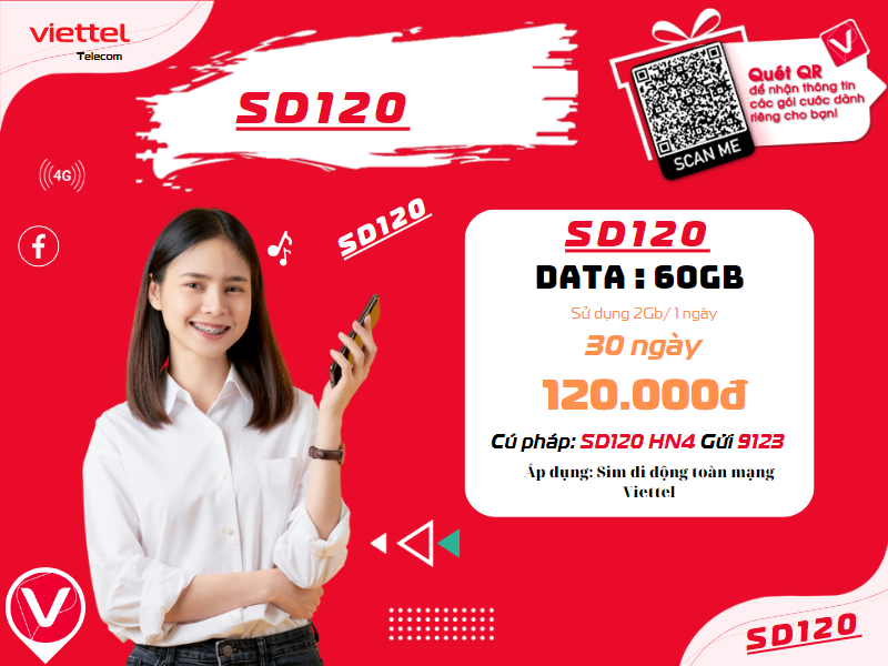 Gói cước SD120 của Viettel