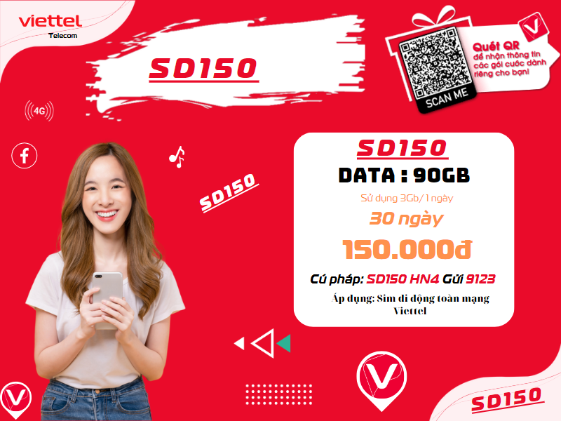 Gói cước SD150 của Viettel