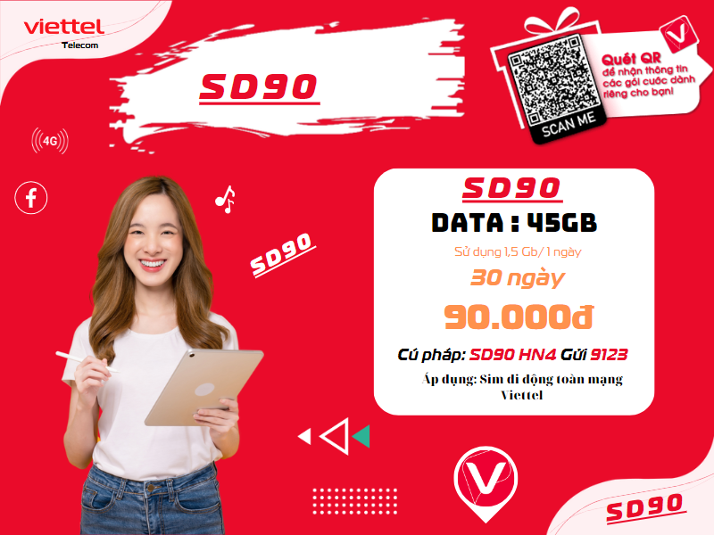 Gói cước SD90 của Viettel