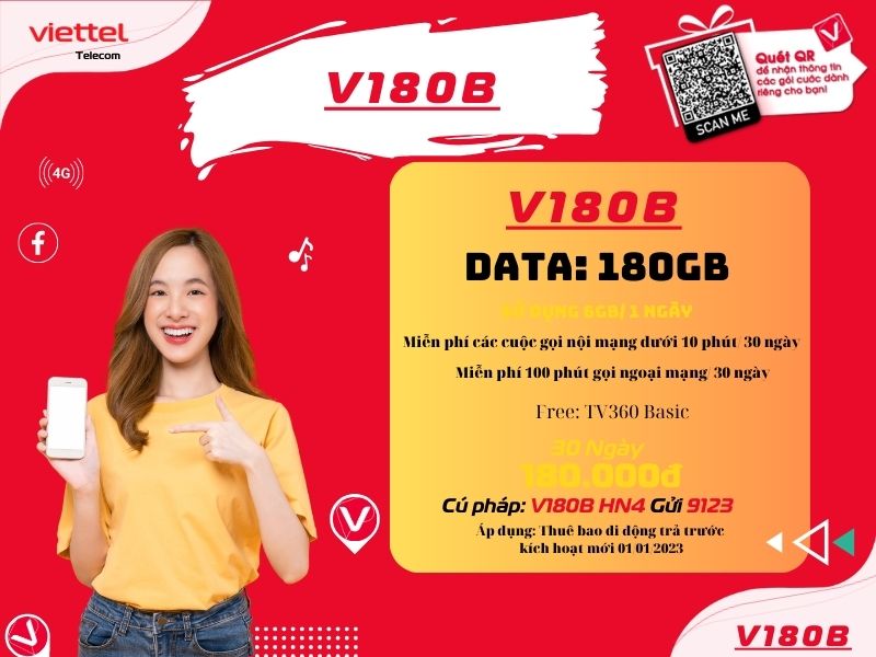Gói V180B của Viettel